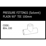 Marley Solvent Plain 90° Tee 100mm - 804.100